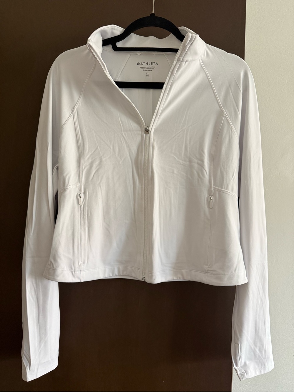 ATHLETA Salutation White Zip-Up Jacket
NEW, never worn.